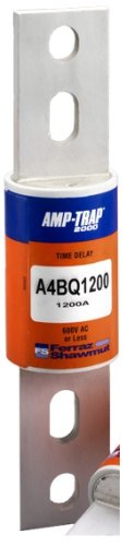 【中古】【未使用・未開封品】Mersen A4BQ アンペアトラップ 2000時間遅延/クラスLヒューズ 600VAC/500VDC 200kA AC/100kA DC 1200アンペア、直径2-1/2インチ×長さ10-3/4イン