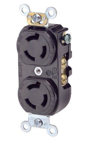 【中古】【未使用・未開封品】Leviton 4550?15アンペア、250ボルト、二重ロックコンセント、工業用グレード、接地、ブラック|AJIMURA-SHOP