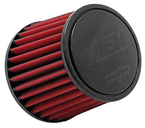 【中古】【未使用・未開封品】AEM ユニバーサルドライフロークランプオンエアフィルター 21-203D フランジID 76mm 高さ130mm ベース152mm トップ130mm