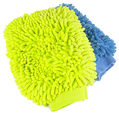 【中古】【未使用・未開封品】Zwipesシェニール織マイクロファイバープレミアムscratch-free Car Wash Mitt , 2?- Pack