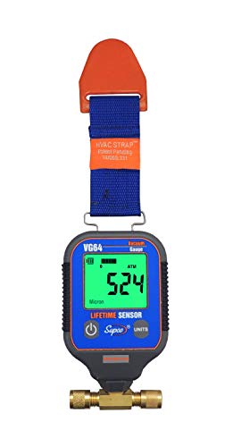 【中古】【未使用・未開封品】Supco VG64 Vacuum Gauge, Digital Display, 0-12000 microns Range, 10% Accuracy, 1/4" Male Flare Fitting Connection｜AJIMURA-SHOP