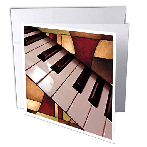 【中古】【未使用・未開封品】音楽???ピアノ抽象???グリーティングカード Set of 6 Greeting Cards