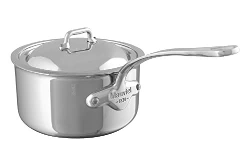 【中古】【未使用・未開封品】Mauviel Made In France MCook 5 Ply Stainless Steel 5210.19 2.7 Quart Saucepan with Lid, Cast Stainless Steel Handle by Mauviel