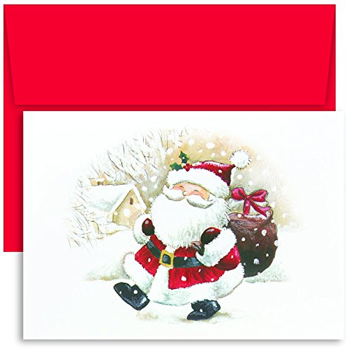 【中古】【未使用・未開封品】Masterpiece Studios ホリデーコレクション 18枚入りボックス入りクリスマスカード 封筒付き 7.8インチ x 5.6インチ ハッピーサンタ(74630)｜AJIMURA-SHOP