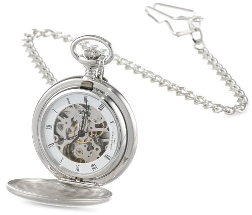 【中古】【未当て嵌める・未開封品】Charles-Hubert- Paris Brass Satin-Finish Mechanical Hunter Case Pocket Watch #3594 靴-その他