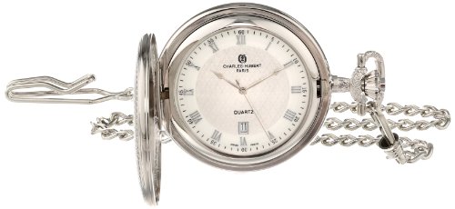 【中古】【未当て嵌める・未開封品】Charles-Hubert- Paris Brass Quartz Hunter Case Pocket Watch #3818