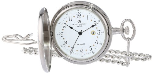 【中古】【未当て嵌める・未開封品】Charles-Hubert- Paris Brass Two-Tone Quartz Hunter Case Pocket Watch #3702