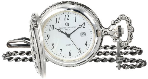 【中古】【未使用・未開封品】Charles-Hubert- Paris Brass Quartz Hunter Case Pocket Watch #3530