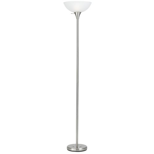 【中古】【未使用・未開封品】Cal Lighting BO-2055 Metal Floor Torchiere, Brushed Steel [並行輸入品]