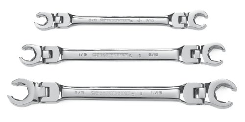 【中古】【未使用・未開封品】GearWrench 81914 3 Piece Flex Flare Nut Wrench Set SAE