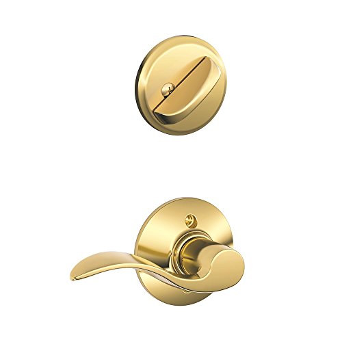 【中古】【未使用・未開封品】Schlage アクセントインテリア左利きレバー、デッドボルト付き F59 ACC 605 LH 1 [並行輸入品]