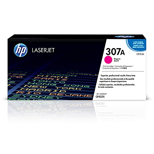 【中古】【未当てはめる・未開封品】日本HP 307A 完全無欠LaserJetトナーカートリッジ(マゼンタ)(CP5225dn) CE743A
