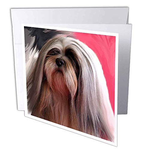 【中古】【未当て嵌める・未開封品】犬Lhasa Apsos???Lhasa Apsos Portrait???グリーティングカード Set of 6 Greeting Cards パソコン・周辺機器-その他