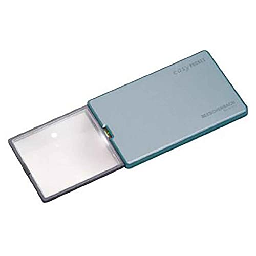 【中古】【未当て嵌める・未開封品】ESCHENBACH(エッシェンバッハ) 持ちはこび用薄型ともし火つきルーペ 生やさしい衣嚢 メタリックブルー 4倍 ＦＲＧ製 1521-22
