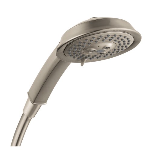 【中古】【未使用・未開封品】(Brushed Nickel) - Hansgrohe 28548821 Raindance C 100 AIR 3-Jet Hand Shower, Brushed Nickel