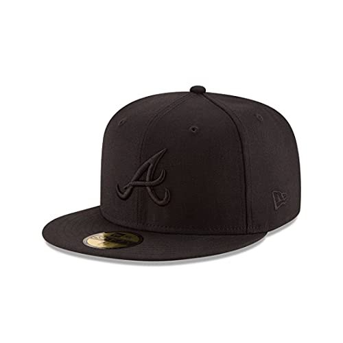 【中古】【未使用・未開封品】ニューエラ アトランタ・ブレーブス(Atlanta Braves) ブラックXブラック 59Fifty キャップ Size 7 1/8｜AJIMURA-SHOP