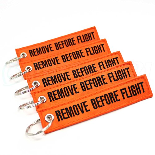 【中古】【未使用・未開封品】Rotary13B1 「Remove Before Flight」キーホルダー 5個パック オレンジ