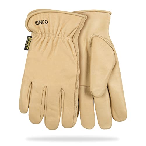 【中古】【未使用・未開封品】KINCO 98RL-M Men's Lined Cowhide Gloves, Heat Keep Lining, Keystone Thumb, Medium, Golden by KINCO INTERNATIONAL