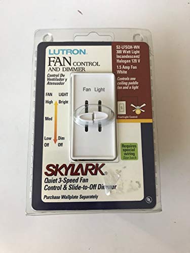 【中古】【未使用・未開封品】Lutron s2-lfsqh-whデュアルslide-to-offファン&ライトコントロール