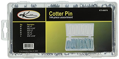 【中古】【未当て嵌める・未開封品】K-Tool International KTI-00078 Cotter Pin Assortment - 144 Piece