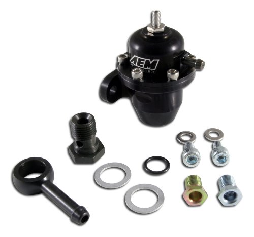【中古】【未使用・未開封品】AEM 25-301BK ブラック 高音量調節可能 燃料圧力レギュレーター