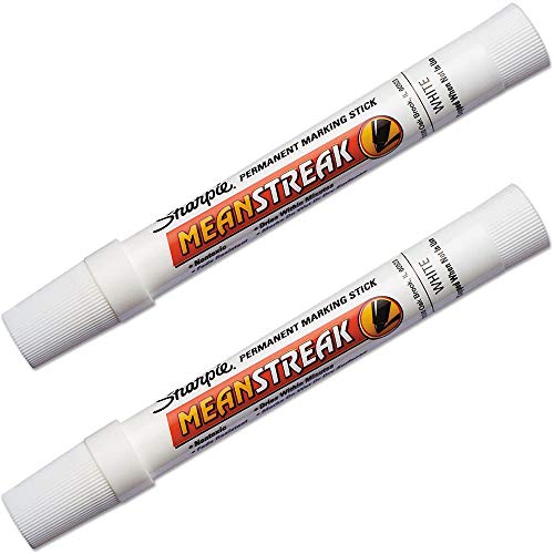 【中古】【未使用・未開封品】Sharpie : Mean Streak Marking Stick, Broad Tip, White -:- Sold as 2 Packs of - 1 - / - Total of 2 Each