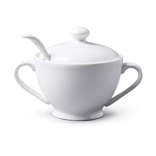 【中古】【未使用・未開封品】CKS Sugar Bowl and Spoon - White Ceramic by CKS