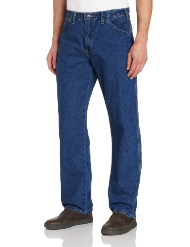 【中古】【未当て嵌める・未開封品】Dickies メンズ 伸び伸びする填まる カーペンタージーンズ 色合い: 青色
