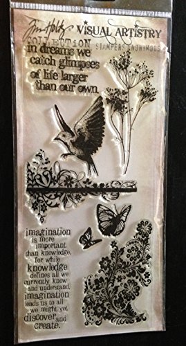 【中古】【未使用・未開封品】Tim Holtz Visual Artistry Collection Stampers Anonymous Clear Stamps - Flights of Fancy by Tim Holtz