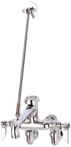 【中古】【未使用・未開封品】T&S Brass B-0667-POL Service Sink Faucet, Wall Mount, Adjustable Centers, Vacuum Breaker, Wall Brace, Polished by T&S Brass