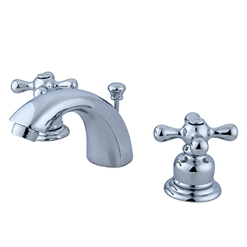 【中古】【未当てはめる・未開封品】Kingston Brass KB941AX Two Handle 4 インチ. to 8 インチ. Mini Widespread Lavatory Faucet with Retail Pop-up