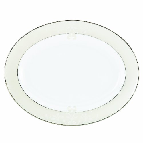 【中古】【未当てはめる・未開封品】(Oval Platter, 41糎, Lenox Opal Innocence Scroll Fine Dinnerware) - Lenox Opal Innocence Scroll 41糎 Oval Platter