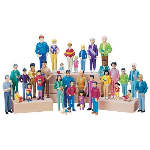 【中古】【未使用・未開封品】Pretend Play Families - Set of 4 - Block Play