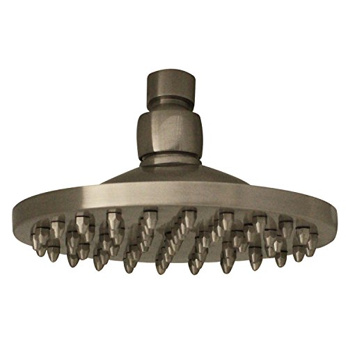 【中古】【未当て嵌める・未開封品】(Brushed Nickel) - Whitehaus WHOSA10-6-BN Showerhaus Round Rainfall Showerhead with 62 Spray Nozzles, 15糎, Brushed Nickel