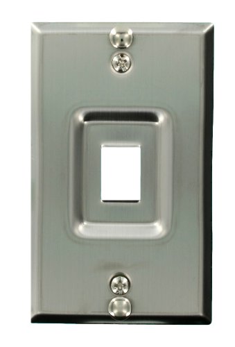【中古】【未当て嵌める・未開封品】Leviton 4108W-SP QuickPort Telephone Wall Jack, Stainless Steel by Leviton [並行輸入品]