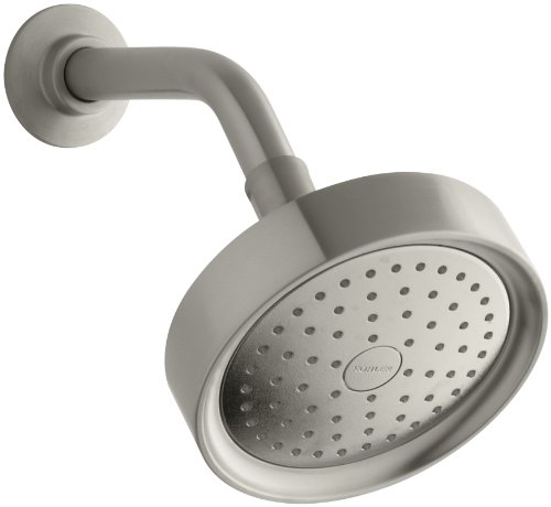 【中古】【未当てはめる・未開封品】(Vibrant Brushed Nickel) - KOHLER K-965-AK-BN Purist Single Function Katalyst Showerhead, Vibrant Brushed Nickel