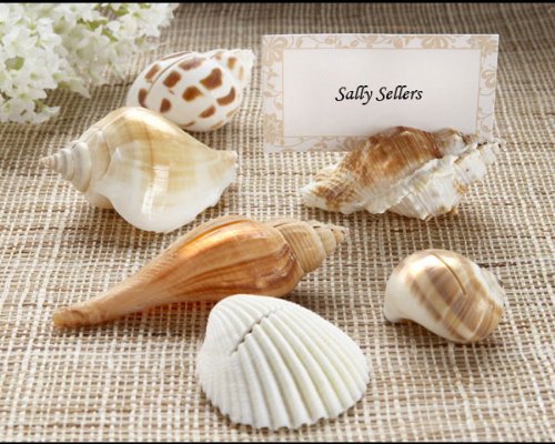 【中古】【未使用・未開封品】シェルby the Sea AuthenticシェルPlacecardホルダーwith Matching Placecardsのセット192?)