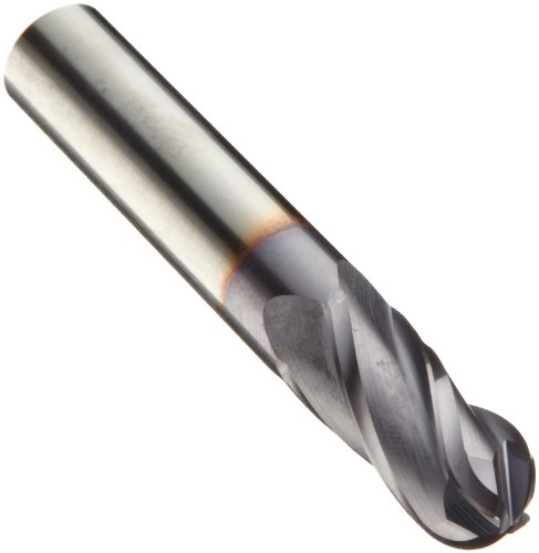 【中古】【未当て嵌める・未開封品】Niagara Cutter N46466 Carbide Ball Nose End Mill, Metric, AlTiN Finish, Roughing and Finishing Cut, 30 Degree Helix, 4 Flutes, 51粍 Ove