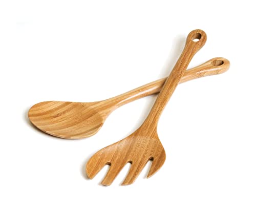 【中古】【未使用・未開封品】Lipper International Salad Servers with Holes, Bamboo, 2-Count by Lipper International｜AJIMURA-SHOP