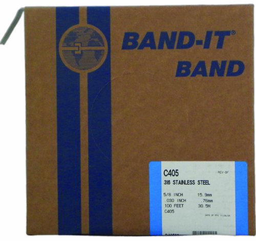 【中古】【未使用・未開封品】BAND-IT C40599 316 Stainless Steel Uncoated Band, 5/8 Width X 0.030 Thick, 100 Feet Roll by Band-It