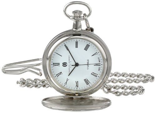【中古】【未使用・未開封品】Charles-Hubert- Paris 3841-WR Mechanical Pocket Watch with Roman Numerals