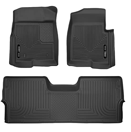 【中古】【未使用・未開封品】Husky Liners | Weatherbeaterシリーズ | フロント&セカンドシートフロアライナー (フットウェルカバー) ? ブラック | 98331 | 2009-2014 Ford｜AJIMURA-SHOP