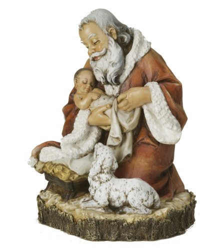 【中古】【未当て嵌める・未開封品】Joseph\u0027s studio Roman The Kneeling Santa 図形 11-1/2in (36935)