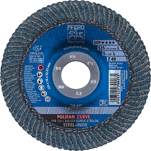 【中古】【未使用・未開封品】PFERD Polifan PSF Abrasive Flap Disc, Large Radius, Radial Shape, Round Hole, Phenolic Resin Backing, Zirconia Alumina, 5 Dia., 40 Grit 12,946円