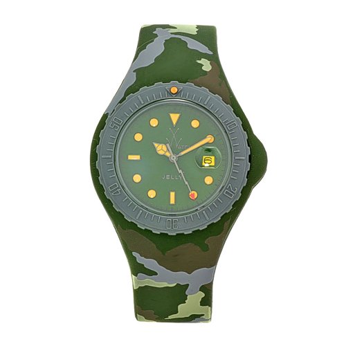 【中古】【未当て嵌める・未開封品】[トイウオッチ] TOY WATCH ウオッチ Women\u0027s Jelly Army Green Camo Rubber Watch 石英 JYA01HG [飛び切りセーム革仕掛ける]【並行輸入品】