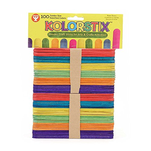 【中古】【未使用・未開封品】Hygloss 73100 Kolorstix カラークラフトスティック 1000本 4.5インチ 6-Inch 73210