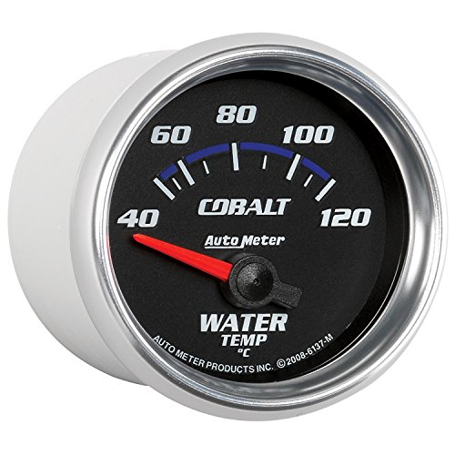 【中古】【未当て嵌める・未開封品】【AUTOMETER】オート米突 Cobalt 青緑色 水温計 明かり式 日本見せびらかす 6137-M