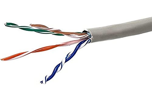 【中古】【未使用・未開封品】Monoprice Cat5e Ethernet Bulk Cable - Network Internet Cord - Stranded, 350Mhz, STP, CM, Pure Bare Copper Wire, 24AWG, 1000ft, Gray