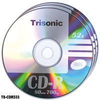 【中古】【未使用・未開封品】Trisonic デジタル再生可能CD-R 3パック