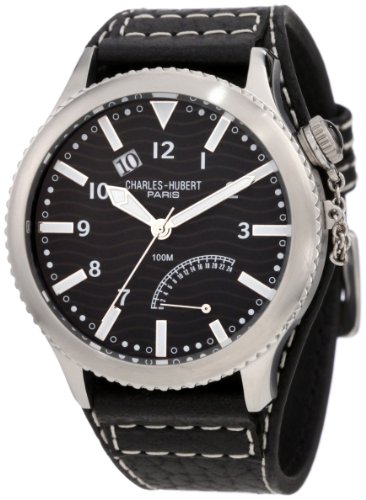 【中古】【未当て嵌める・未開封品】Charles-Hubert- Paris Mens Stainless Steel Case Quartz Watch #3741-B その他-靴